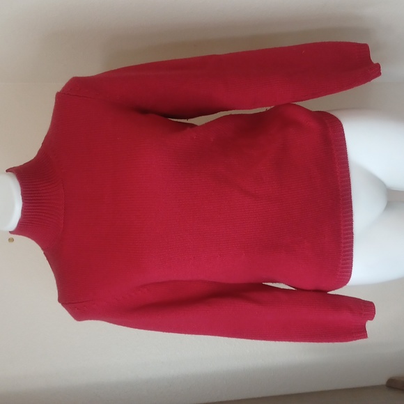 Ann Taylor red Italian Merino wool sweater size small like new - Picture 7 of 7